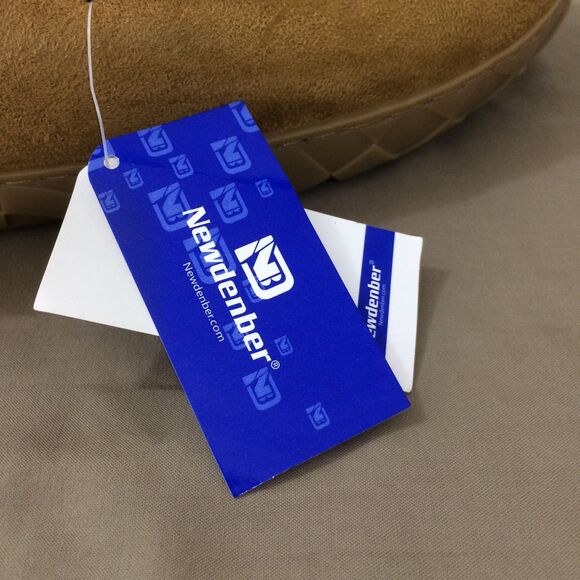 NEW Newdenber Men's Fleece Lined Slippers Brown Faux Suede Size 10 Slip-On - Picture 7 of 7